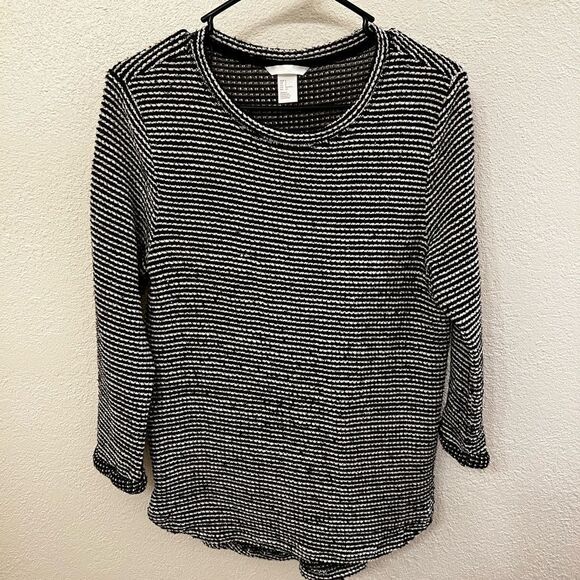 H&M Black & White Long Sleeve Top (Size Small) - Picture 1 of 4
